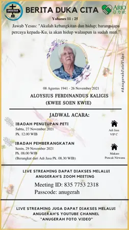 Aloysius Ferdinandus Kaligis first banner