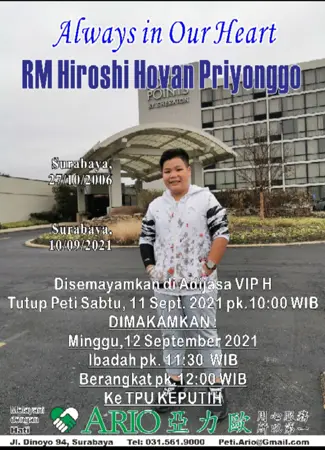 R.M Hiroshi Hovan Priyonggo first banner