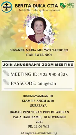 Suzanna Maria Mulyati Tandono first banner