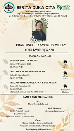 Franciscus Xaverius Welly first banner
