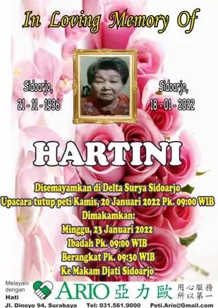 Hartini first banner