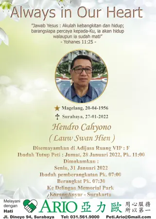 Hendro Cahyono second banner