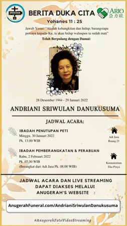 Andriani Sriwulan Danukusuma first banner