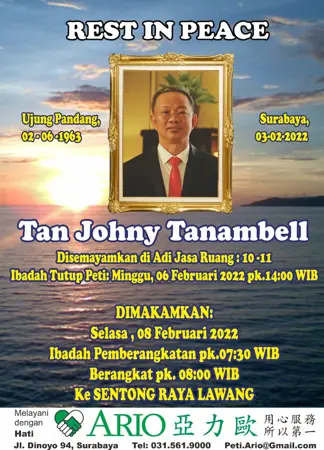 Tan Johny Tanambell second banner