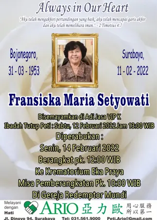 Fransiska Maria Setyowati first banner