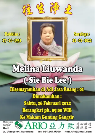 Melina Liuwanda first banner