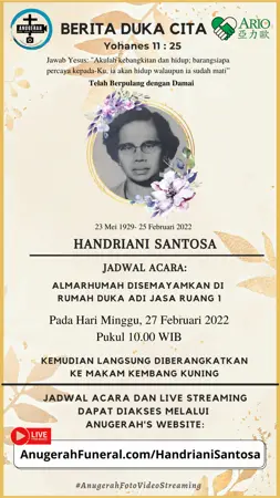 Handriani Santosa first banner