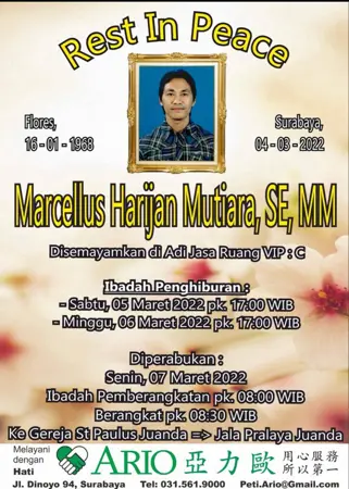 Marcellus Harijan Mutiara second banner