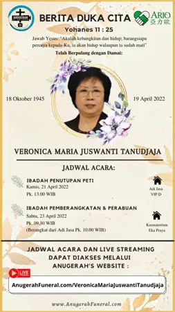 Veronica Maria Juswanti Tanudjaja first banner