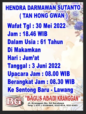 Hendra Darmawan Sutanto second banner