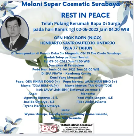 Hendarto Sastrosutedjo Untarjo first banner