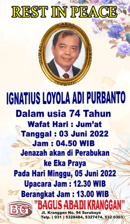 Ignatius Loyola Adi Purbanto first banner