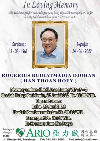 Rogerius Budiatmadja Djohan second banner