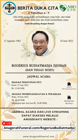 Rogerius Budiatmadja Djohan first banner