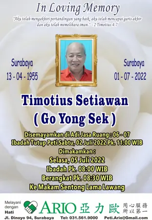 Timotius Setiawan first banner