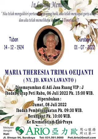 Maria Theresia Trima Oeijanti second banner