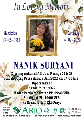 Nanik Suryani first banner