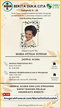 Maria Ottilia Sundah first banner