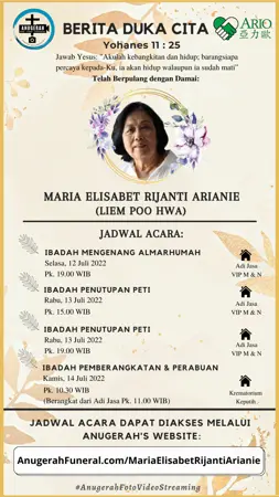 Maria Elisabet Rijanti Arianie first banner