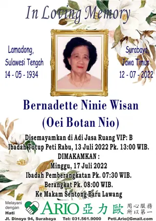 Bernadette Ninie Wisan first banner