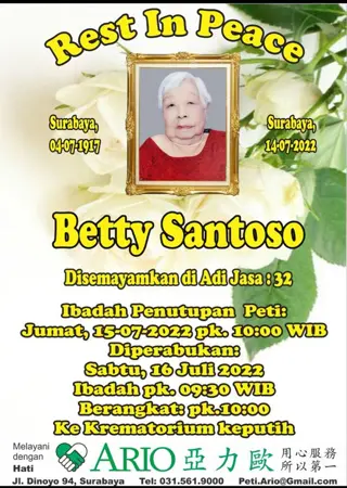 Betty Santoso first banner