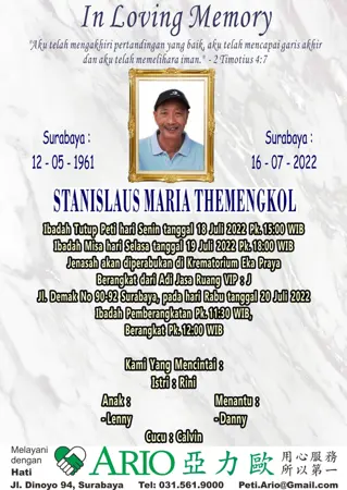 Stanislaus Maria Themengkol first banner