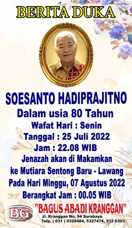 Soesanto Hadiprajitno first banner