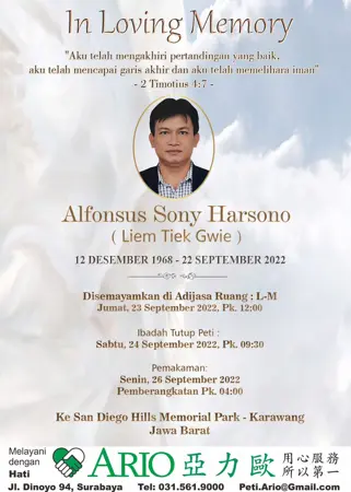 Alfonsus Sony Harsono first banner