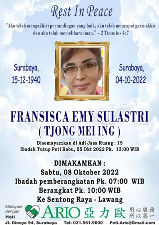 Fransisca Emy Sulastri first banner