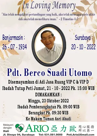 Pdt. Berco Suadi Utomo first banner