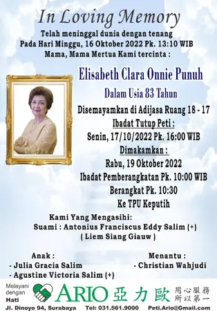 Elisabeth Clara Onnie Punuh first banner