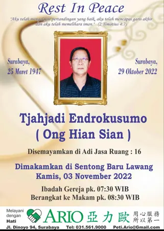 Tjahjadi Endrokusumo first banner