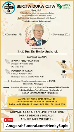 Prof. Drs. Ec. Henky Supit, Ak first banner