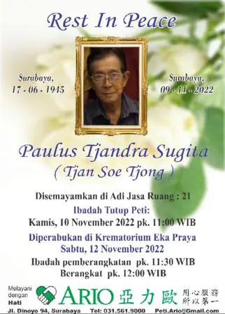 Paulus Tjandra Sugita first banner