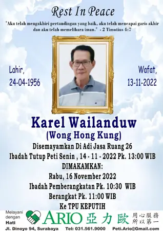 Karel Wailanduw first banner