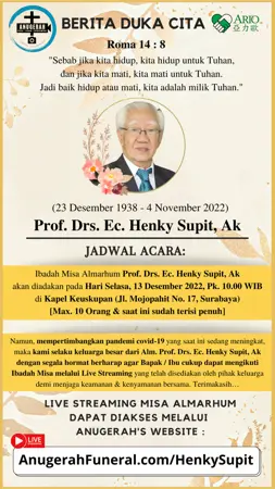 Prof. Drs. Ec. Henky Supit, Ak third banner