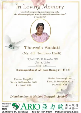 Theresia Susiati first banner