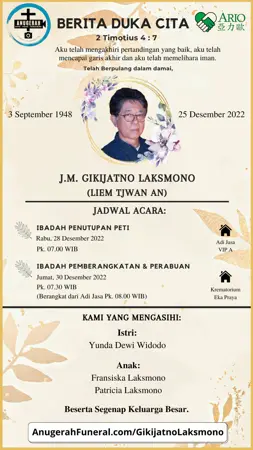 J.M. Gikijatno Laksmono first banner
