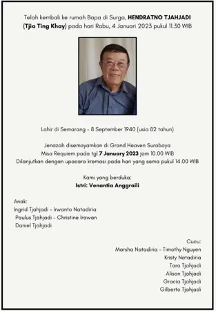 Hendratno Tjahjadi second banner