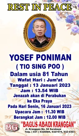 Yosef Poniman first banner