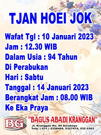 Tjan Hoei jok second banner