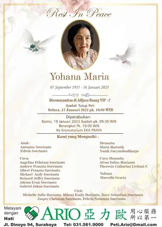 Yohana Maria first banner