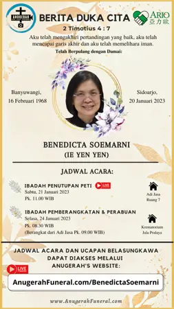 Benedicta Soemarni first banner