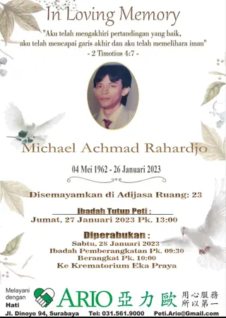 Michael Achmad Rahardio first banner