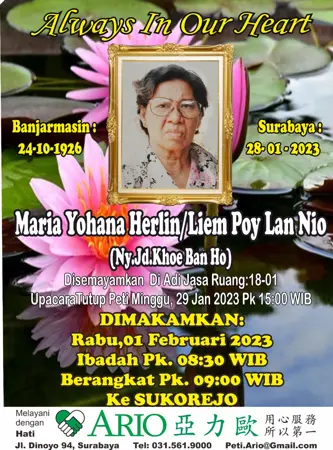 Maria Yohana Herlin first banner