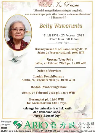 Betty Waworuntu second banner