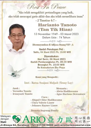Harianto Tanoto first banner