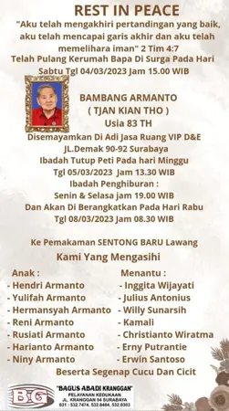 Bambang Armanto first banner