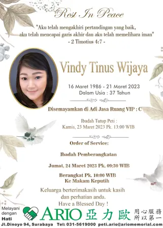 Vindy Tinus Wijaya first banner