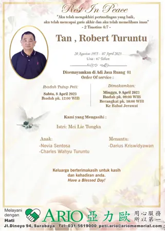 Tan, Robert Turuntu first banner
